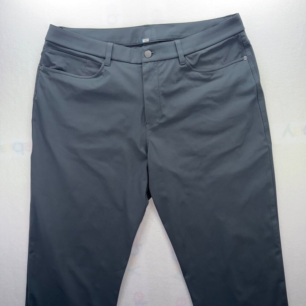 Lululemon Abc Pant Mens 36 Black Technical Stretch Pants New Straight Leg